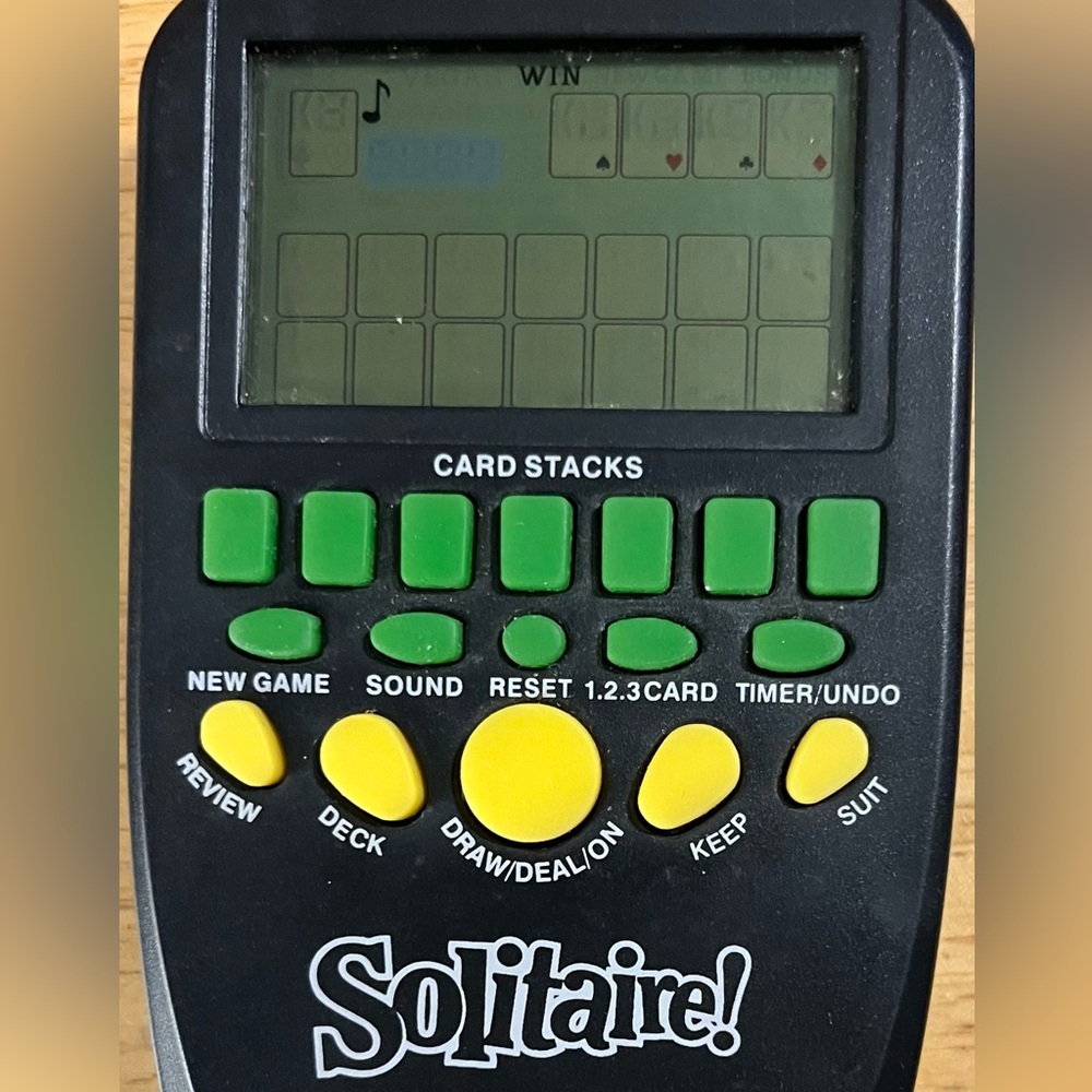 Solitaire Electronic Handheld Game‎ Card Stacks Timer Sound - Picture 6 of 6